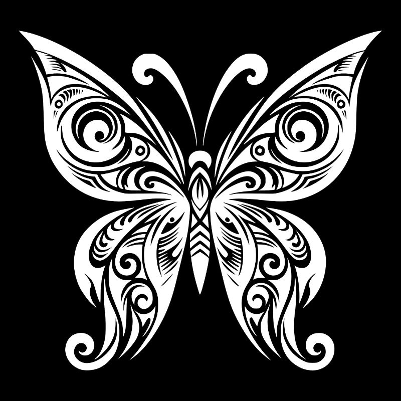 Hübscher Tinten Tattoo Kinder Style Schmetterling