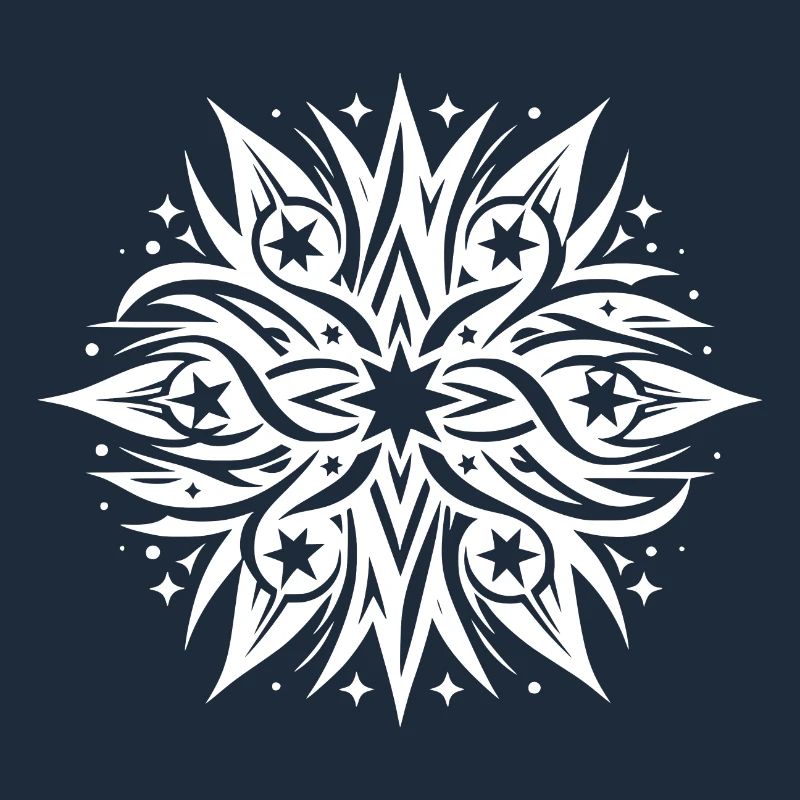 Fancy Stars Composition Tattoo Style