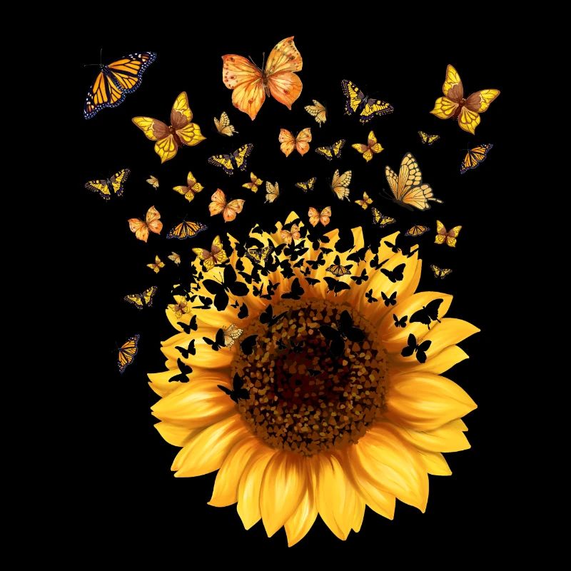 Sonnenblumen-Schmetterlinge - originelle Geschenkidee