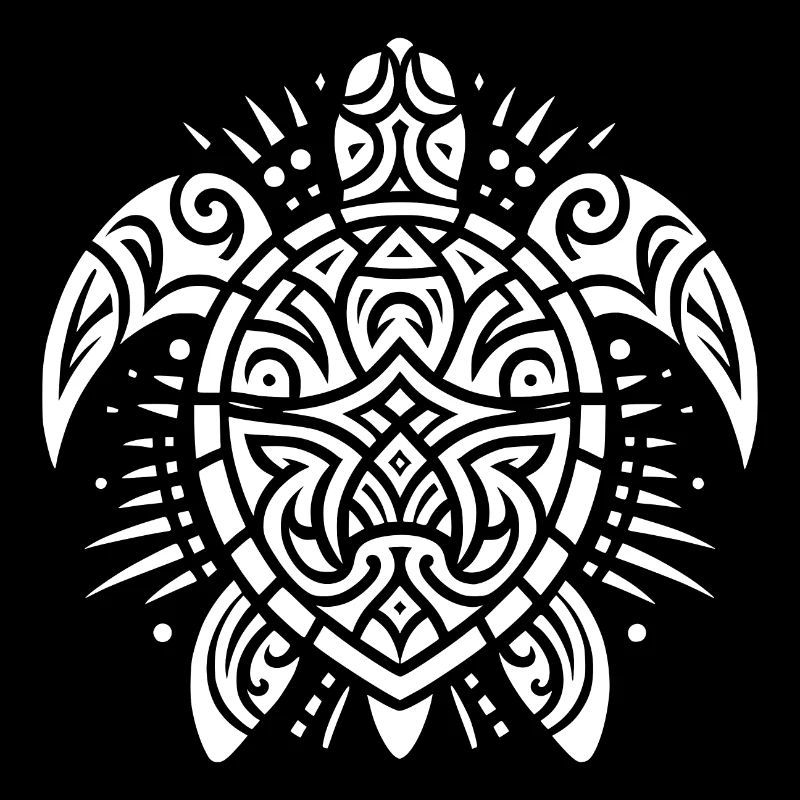 Exceptionally elegant tattoo water turtle