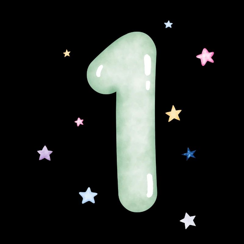 1st Anniversary Watercolor Star
