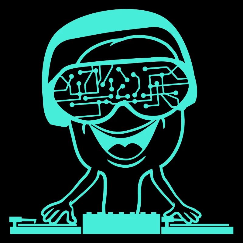 DJ Data Microchip Sunglasses Glasses Party Music