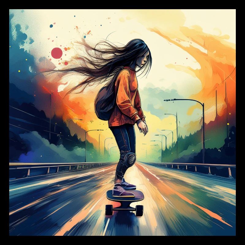 Skaters on the highway