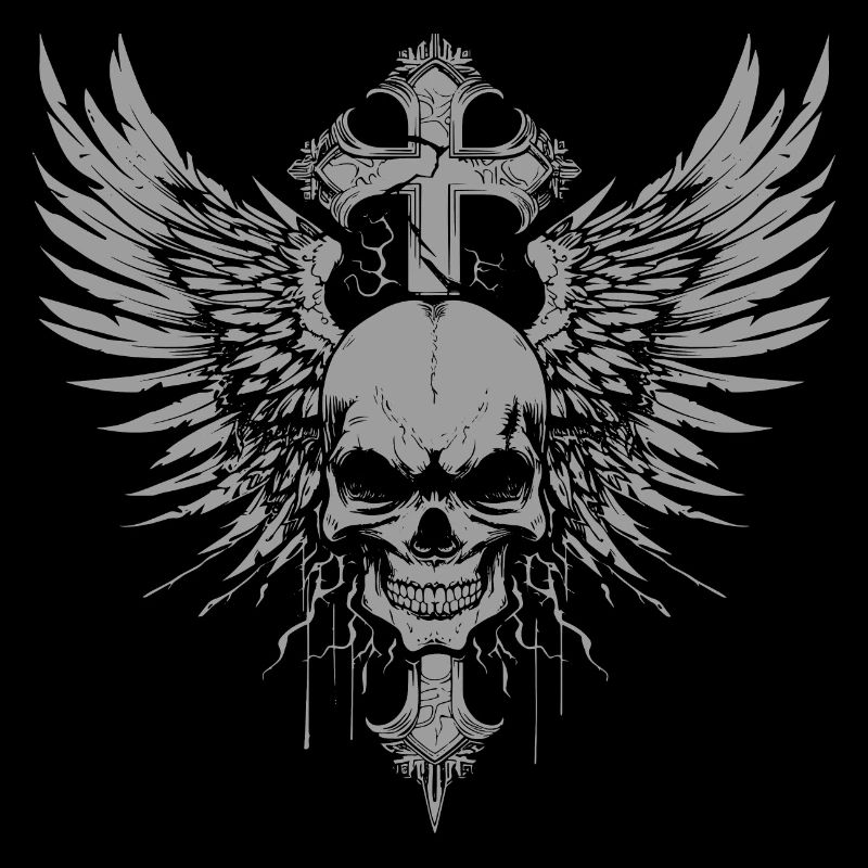 Goth Skull Cross Skull
