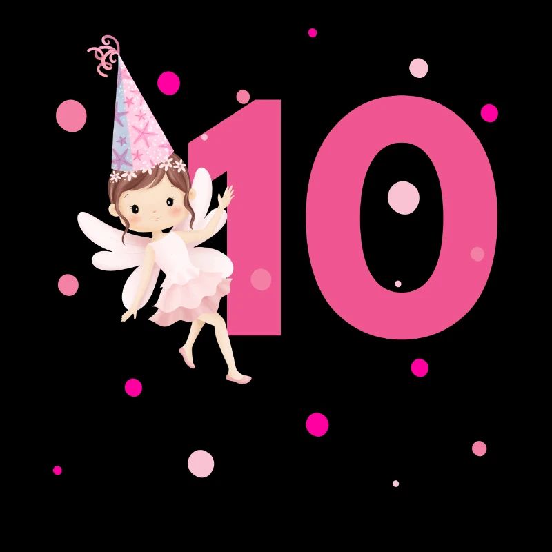 10e anniversaire fée rose