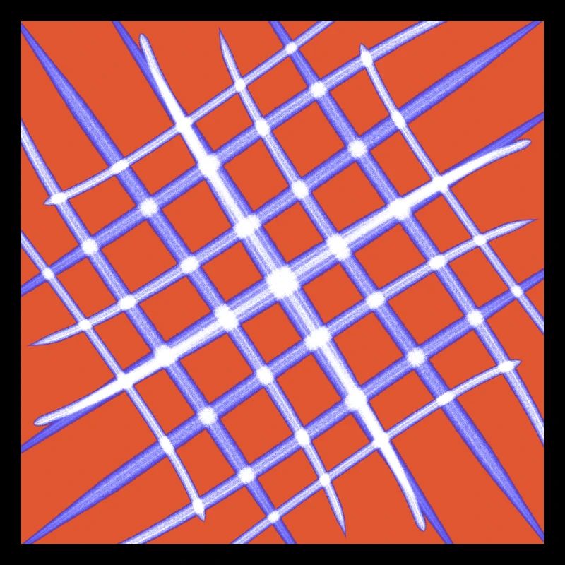 Grid pattern in white and blue