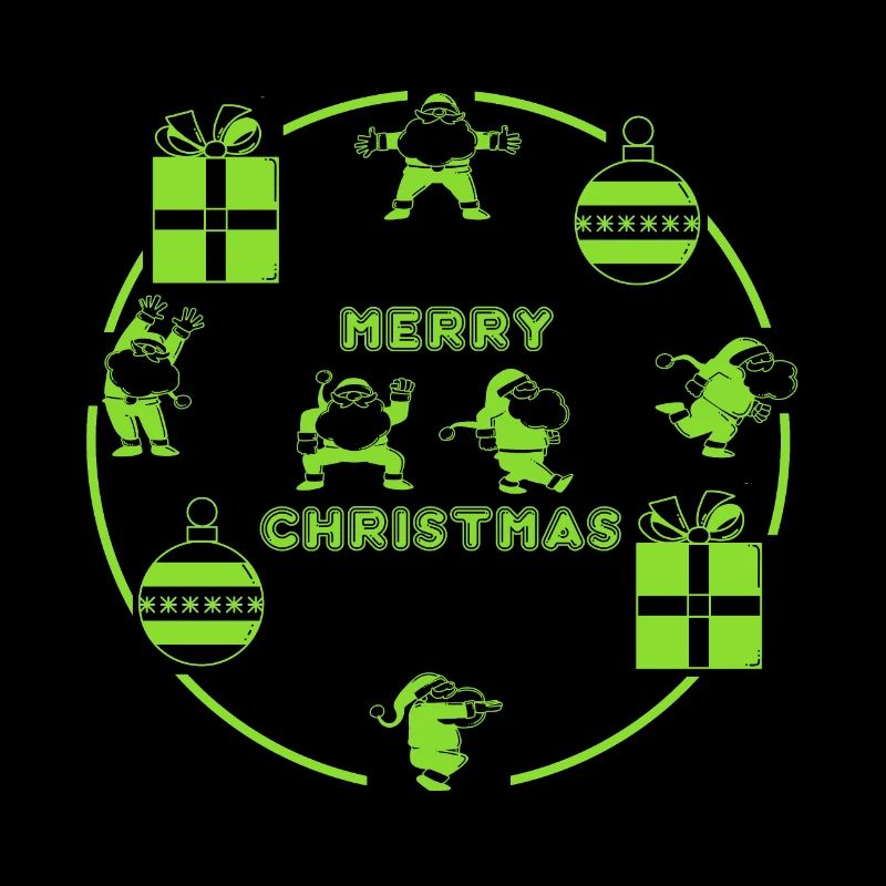 Der Weihnachtsmann im Kreis