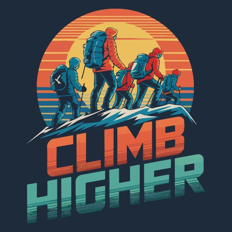 Grimpez plus haut Retro Hikers