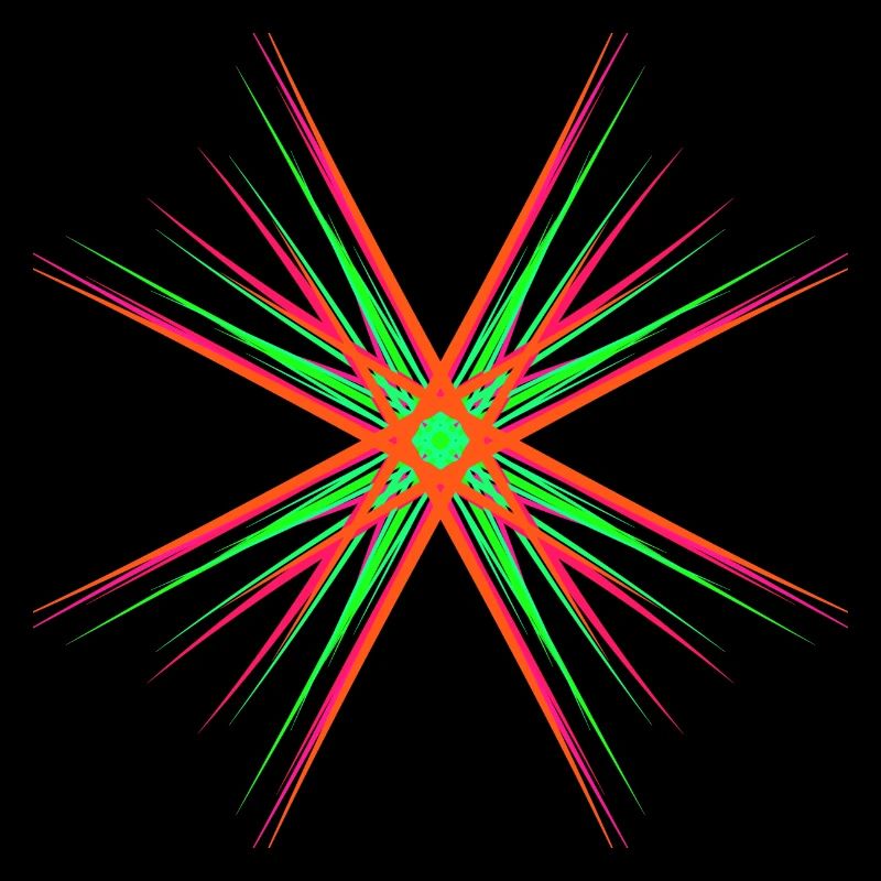 Étoile composée de plusieurs couleurs vives