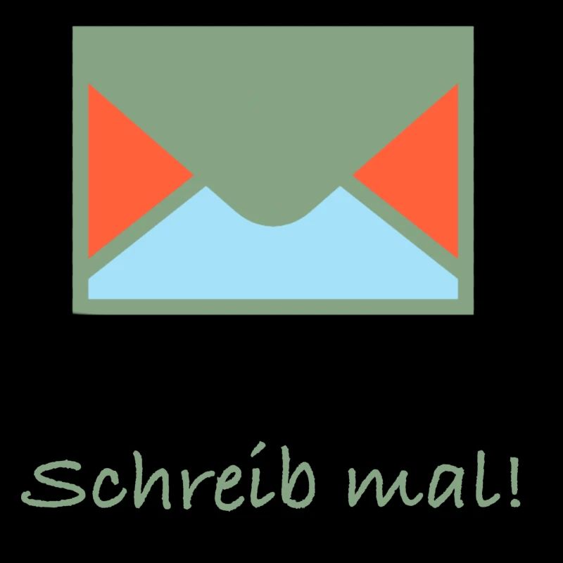 Briefumschlag mit den Schriftzug schreib mal!