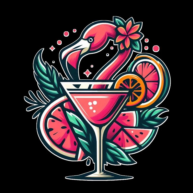 Flamingo Cocktail Logo
