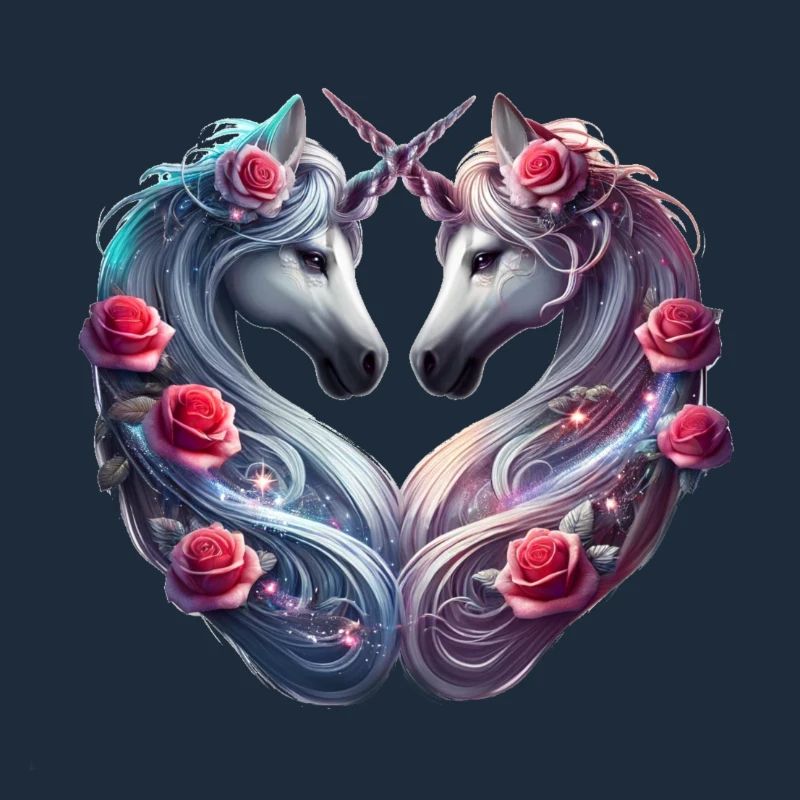 Vales Heart - Valentinstag Einhörner Romantik