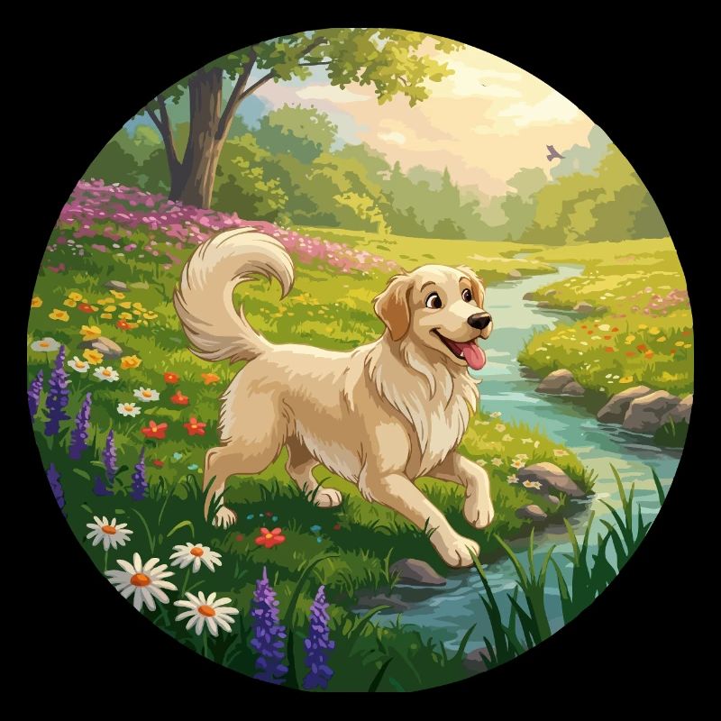 Golden Retriever dans la nature