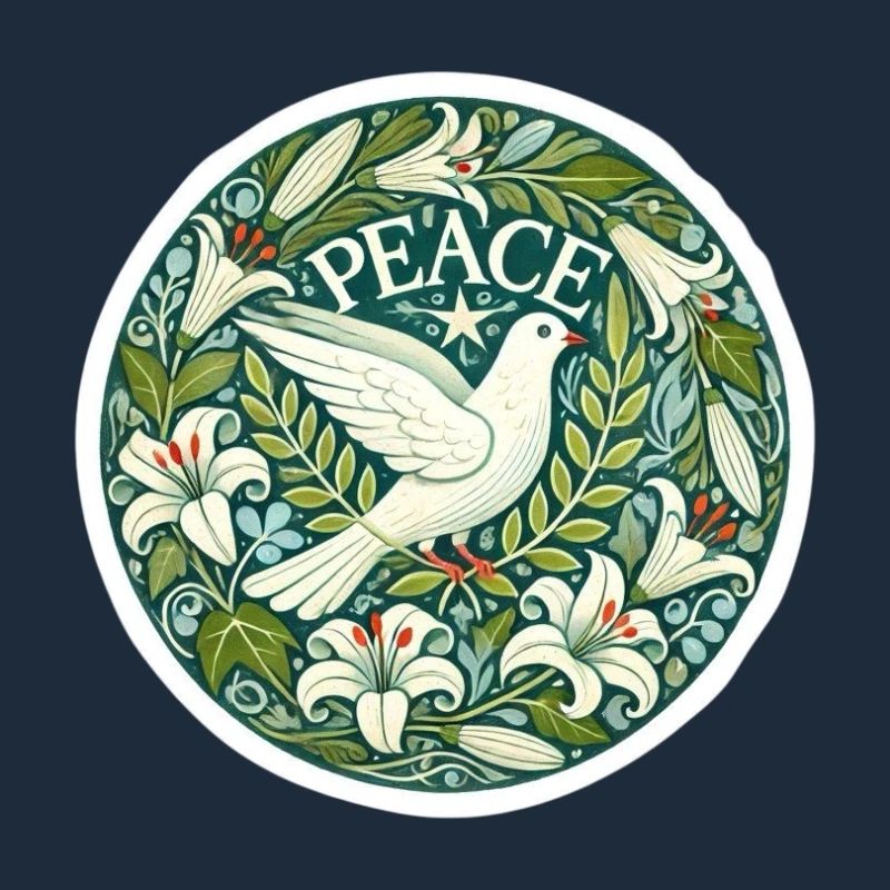 Peace Statement mit Friedenstaube