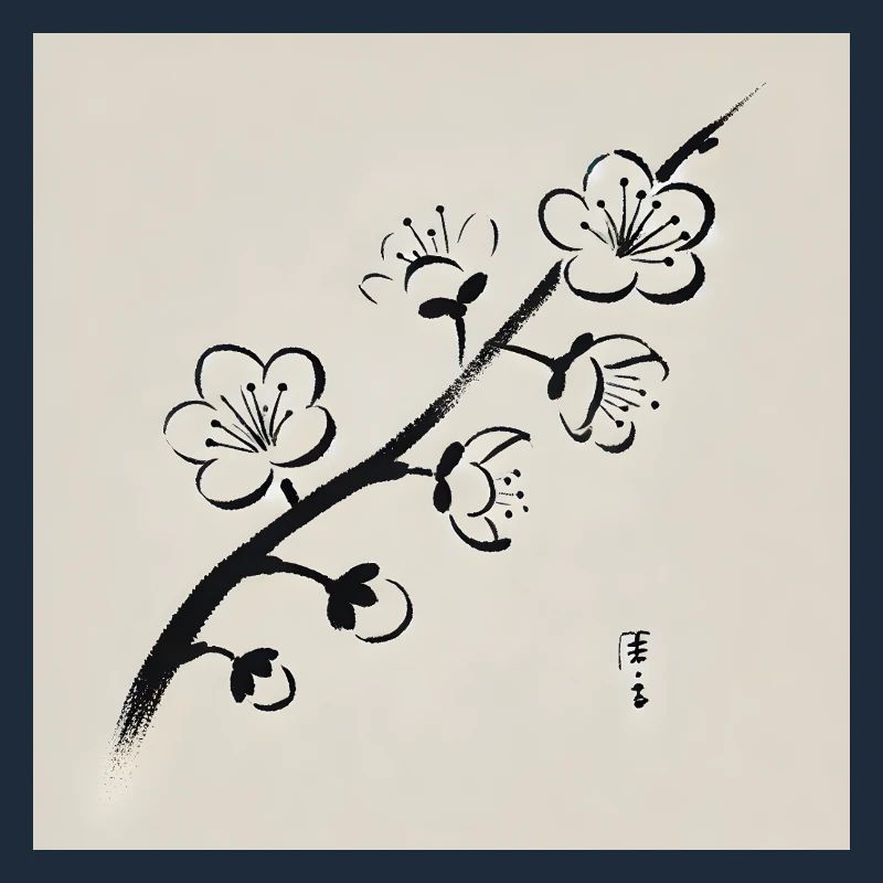 Japanese-style plum blossoms