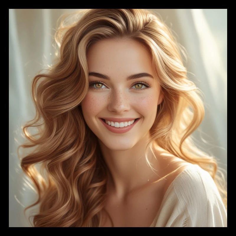 Schönes Mädchen mit glänzendem Haar