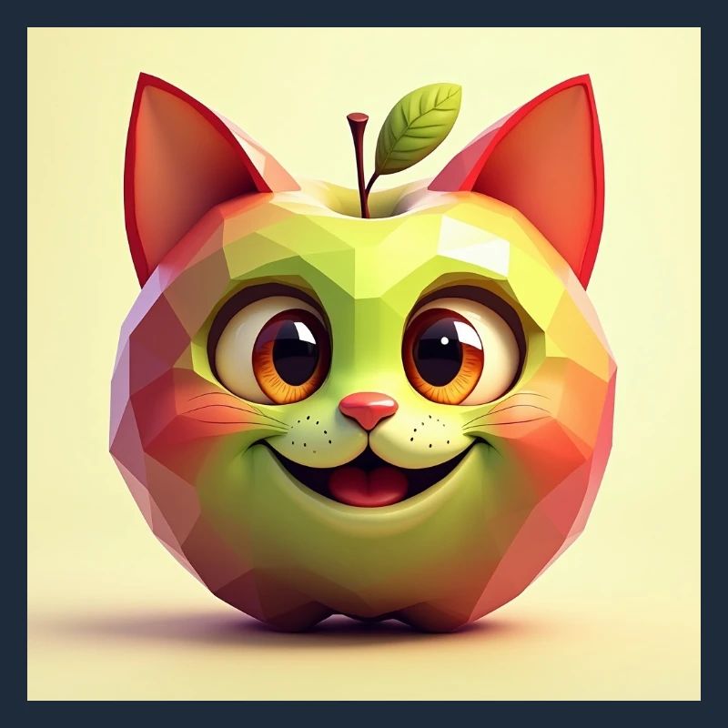 Katze Apfel