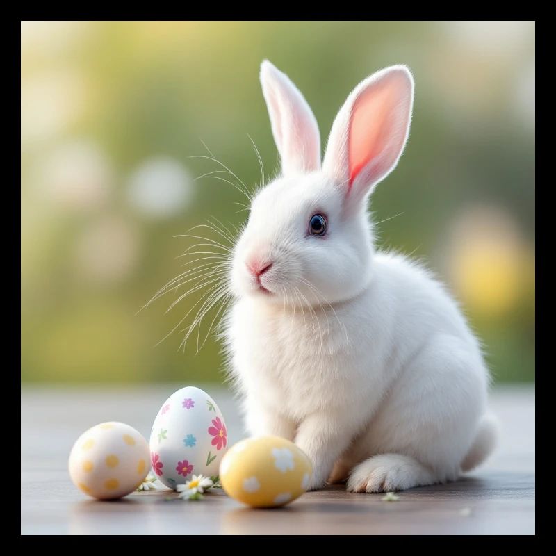 Weißer Hase Ostern
