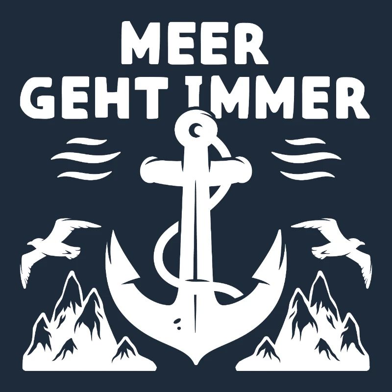 Meer Geht Immer Anker Nordsee Spruch Geschenk See
