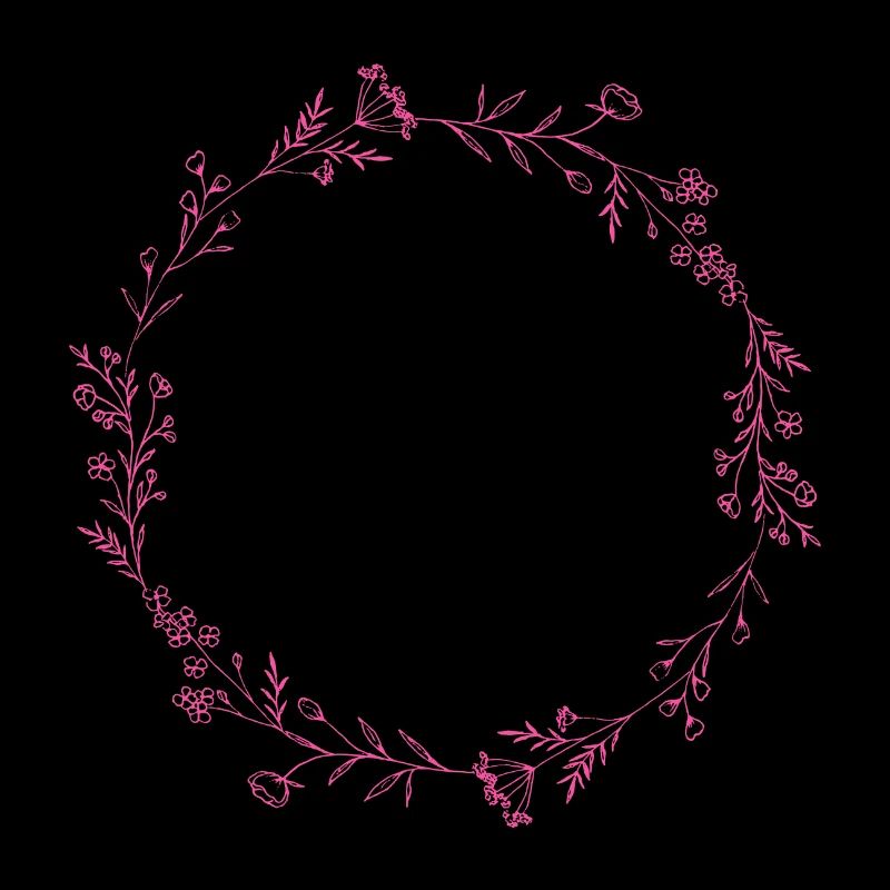 Cercle de fleurs de fleurs roses