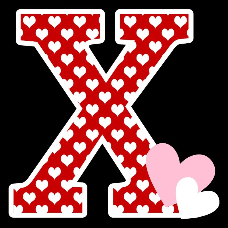 Letter x heart