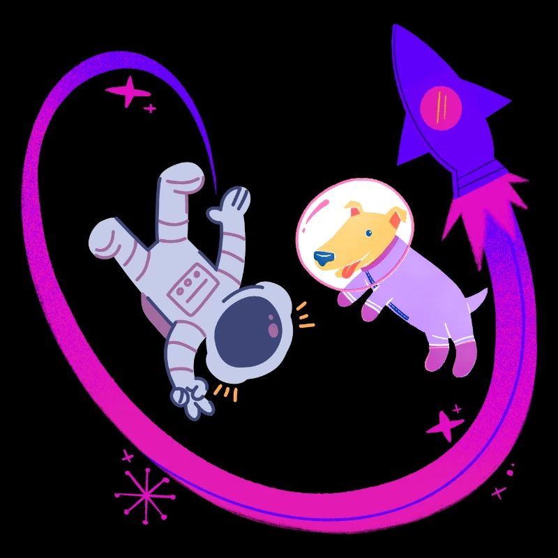 Chien et homme dans l’espace