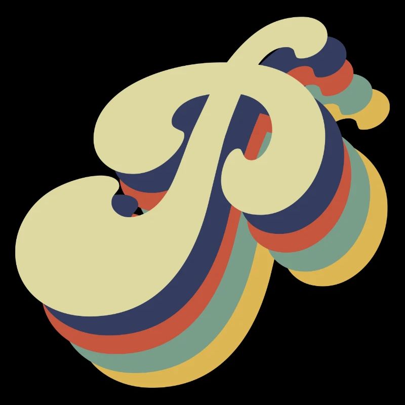 Lettre p rétro