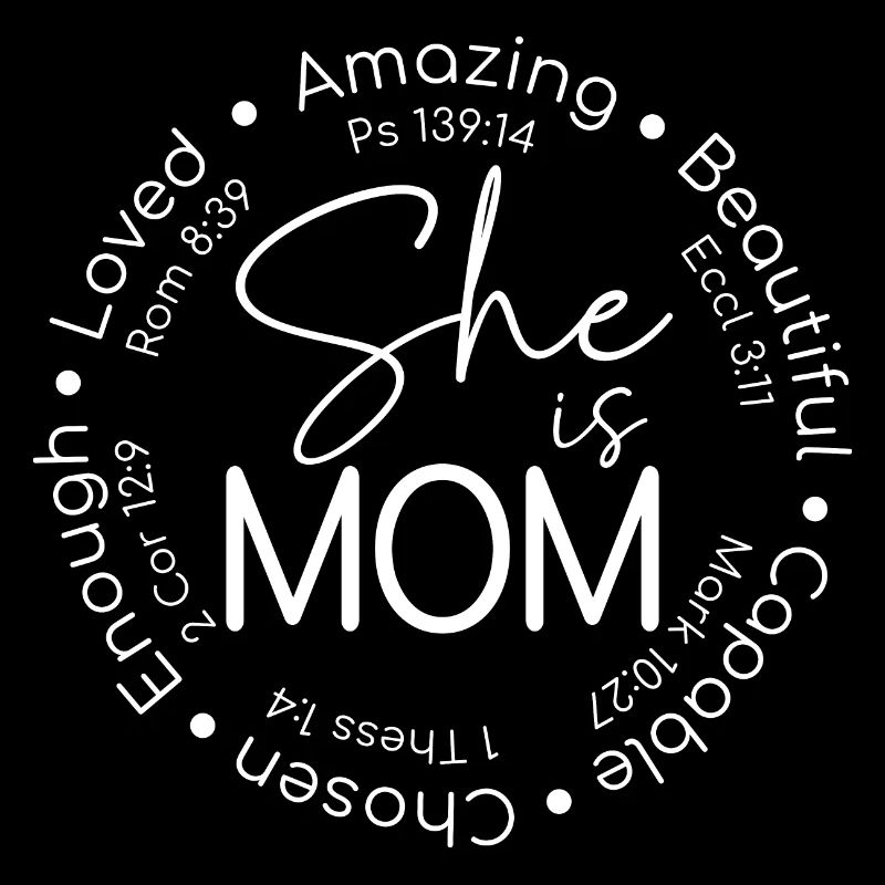 She Is Mom Words Circle