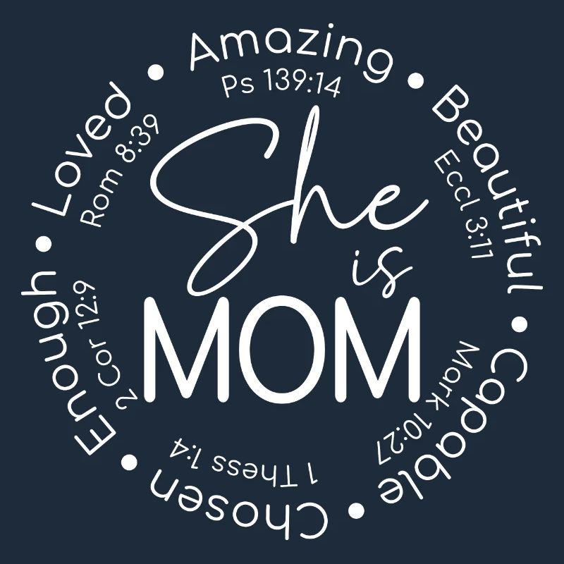 She Is Mom Words Circle