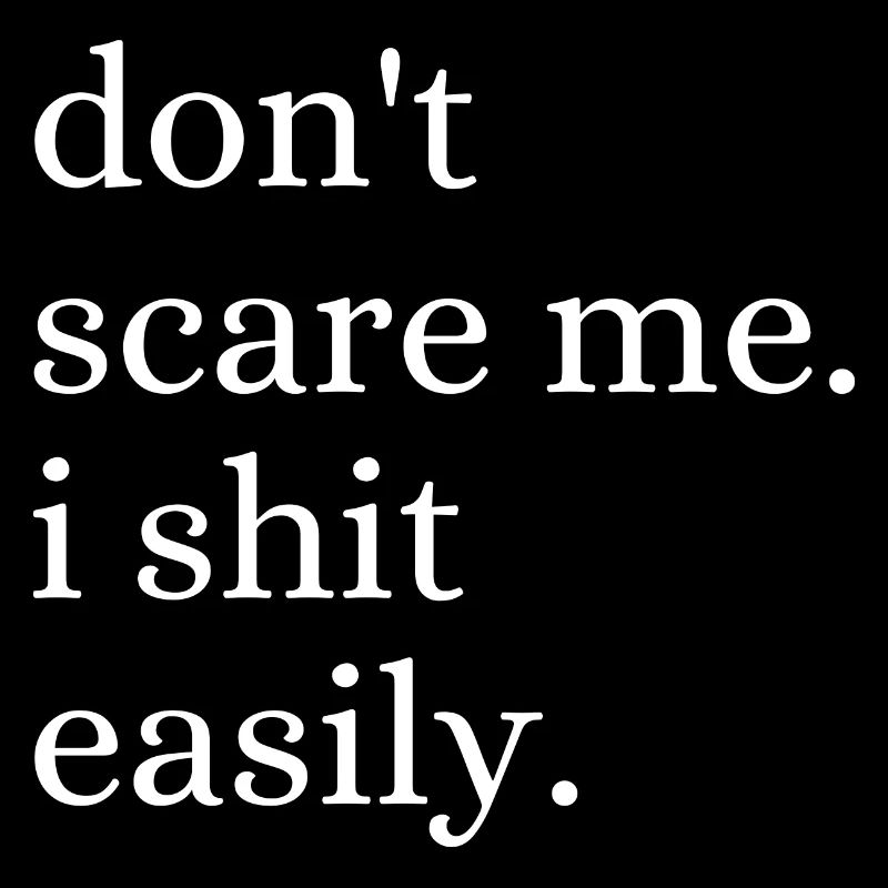 Don't Scare Me I Shit Easily Funny Sarcasm Quote