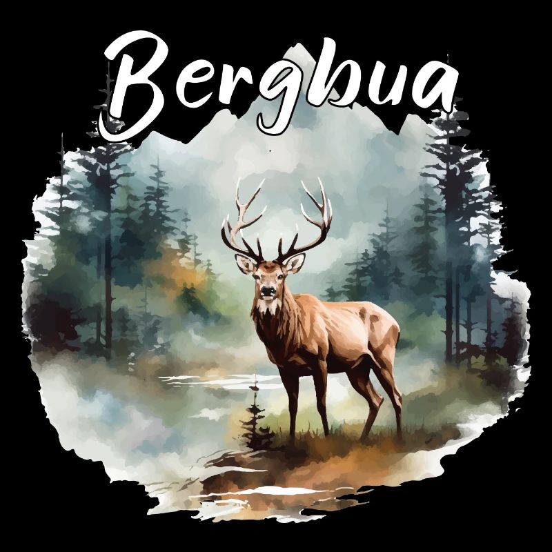 Hirsch Bergbua Hirsch Geschenk Dorffest Wandern
