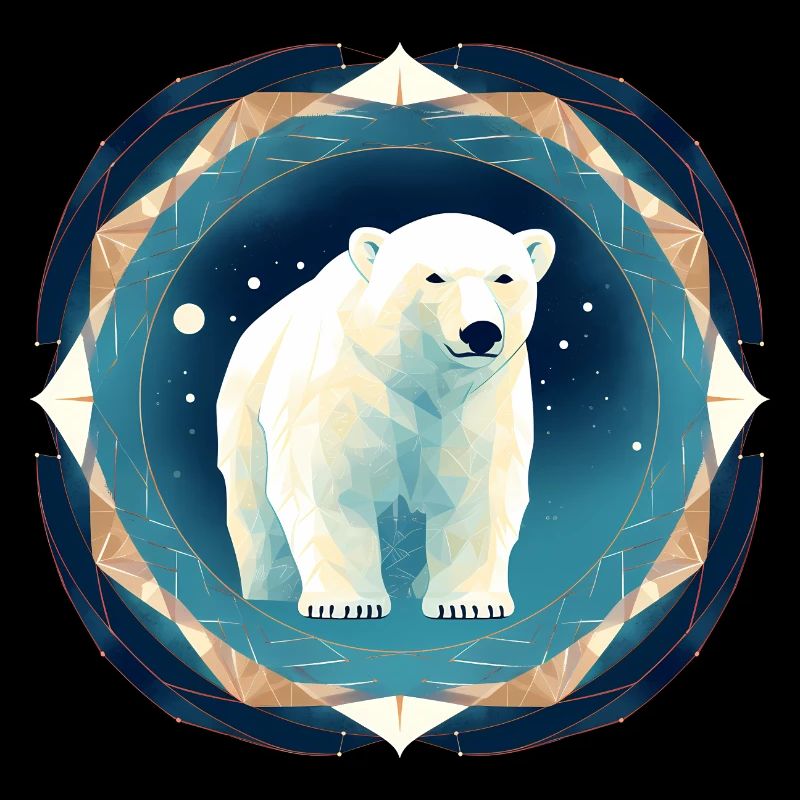 Polar Bear with Winter Elements, Love Bears