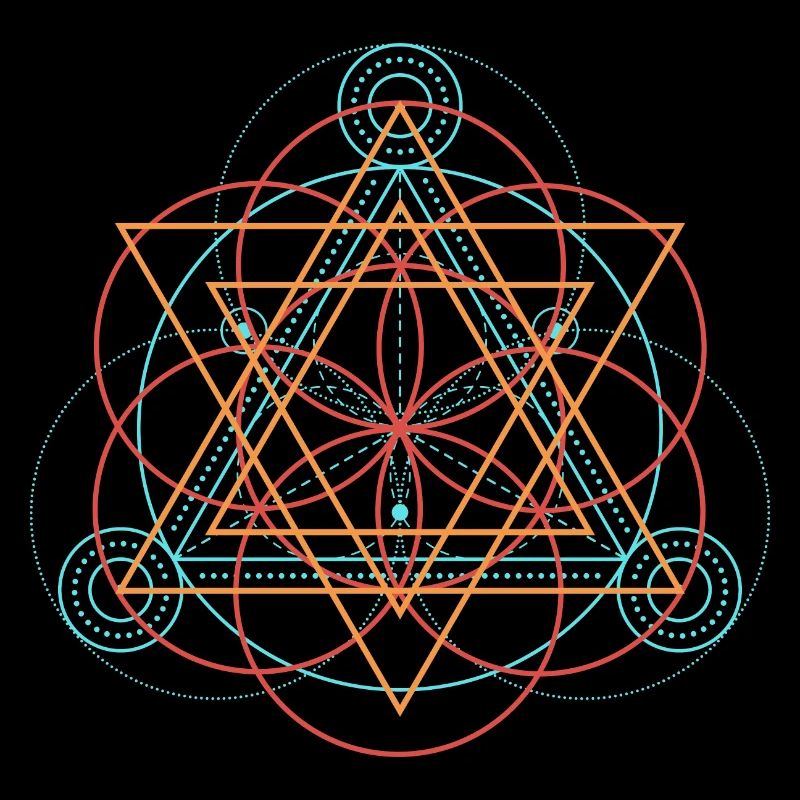 Farbenfrohe heilige Geometrie
