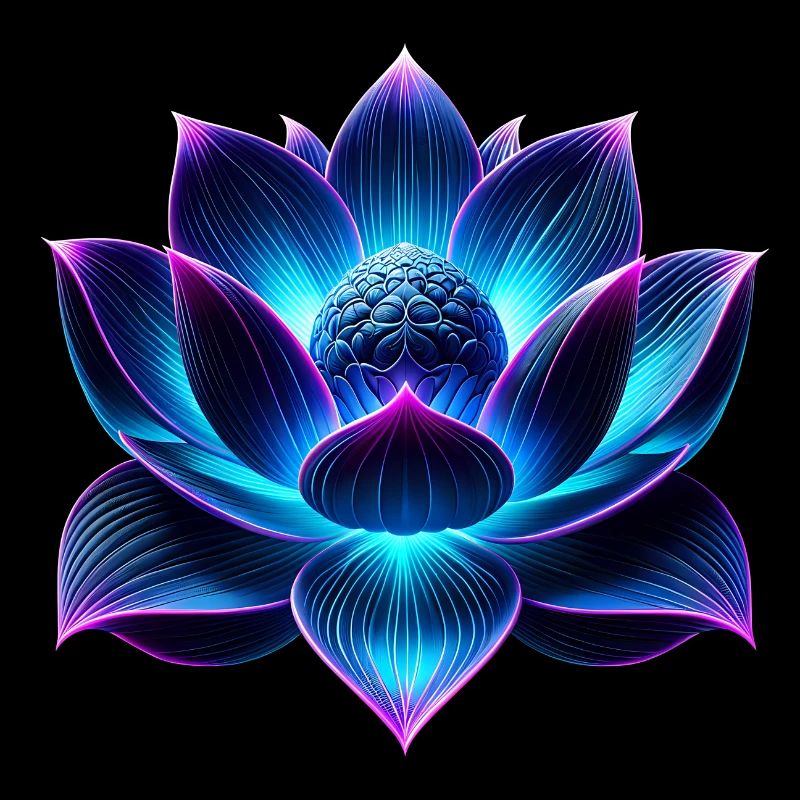 Neon Lotus Flower