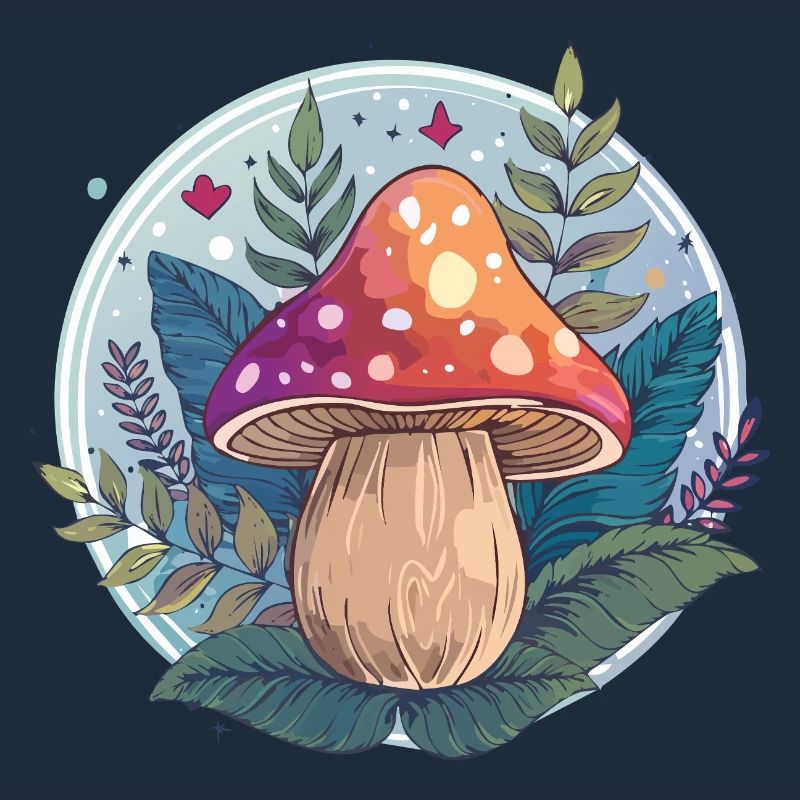 Flowers,toadstool,mushroom,forest,illustration