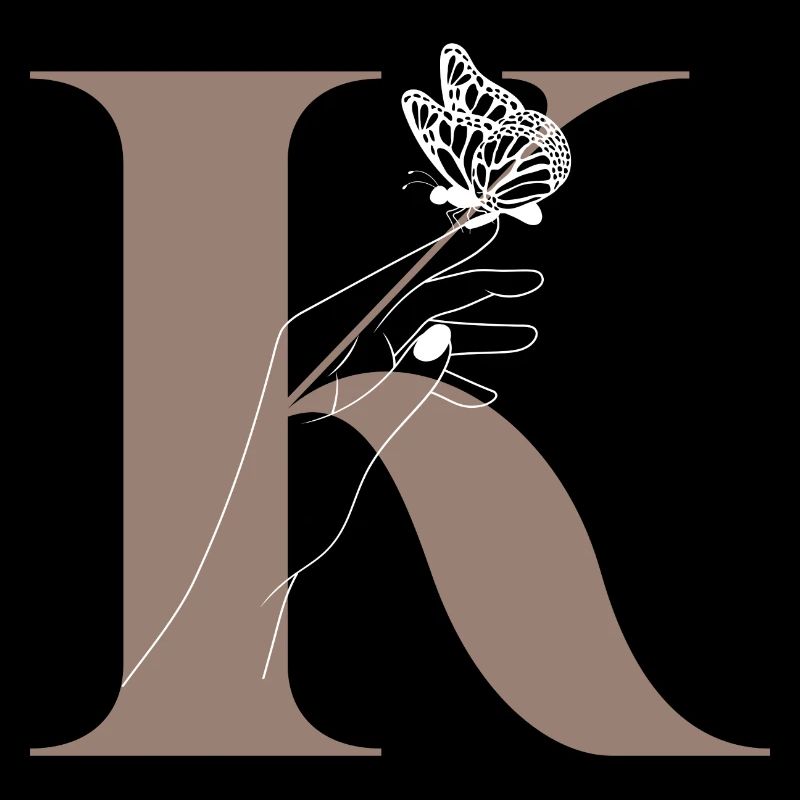 letter K Magic butterfly