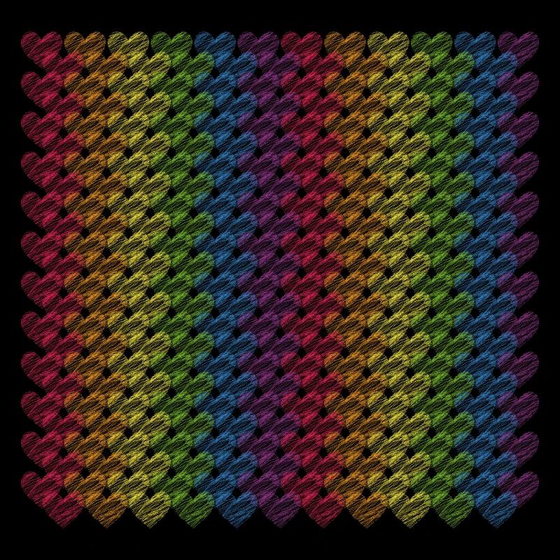 Pride Hearts Rainbow Flag Rainbow