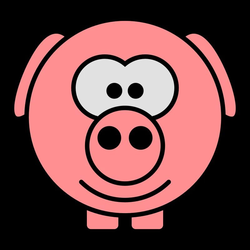 Mignon bande dessinée cochon peeps friendly