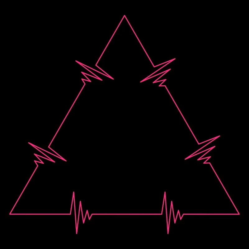 Battement de coeur triangle rose