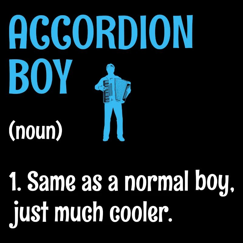 Akkordeon-Junge Wie ein normaler Junge, nur viel cool