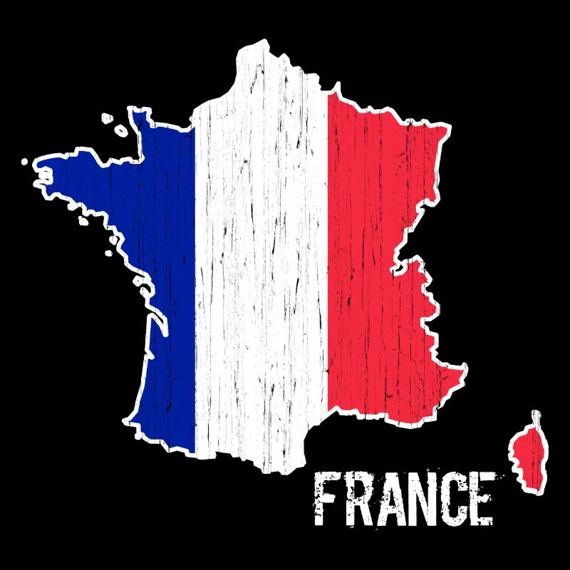 Plan de la carte du drapeau de la France