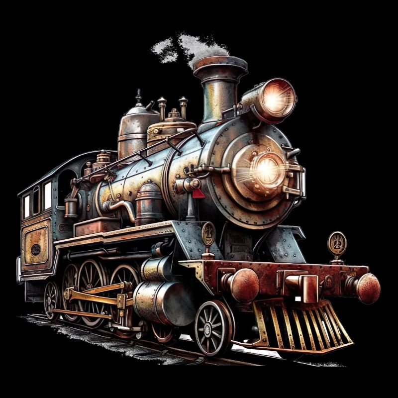 Das Bild einer alten Dampflok