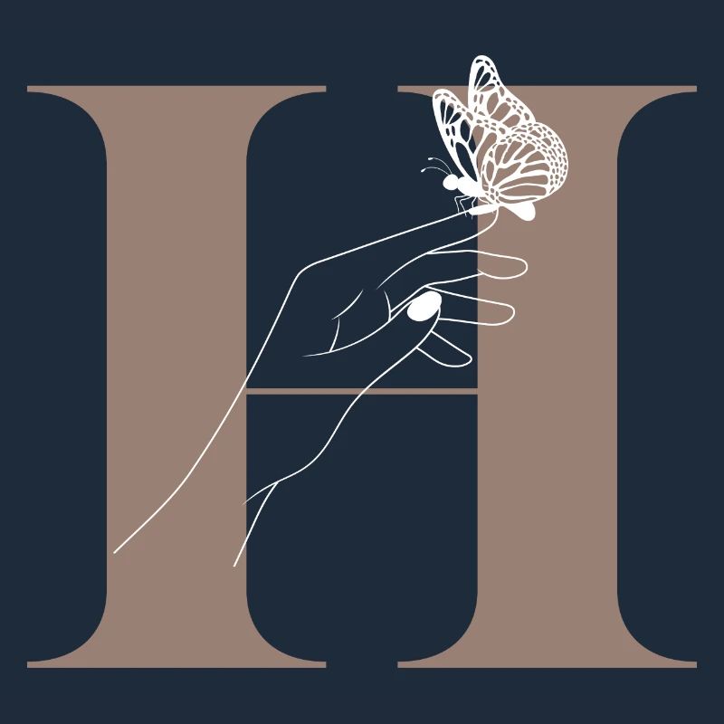 letter H Magic butterfly