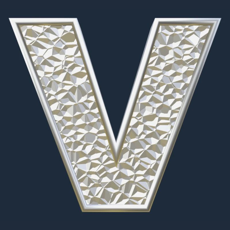V, letter, initial, monogram,
