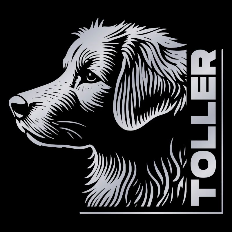 TOLLER Zeichnung Kopf silber