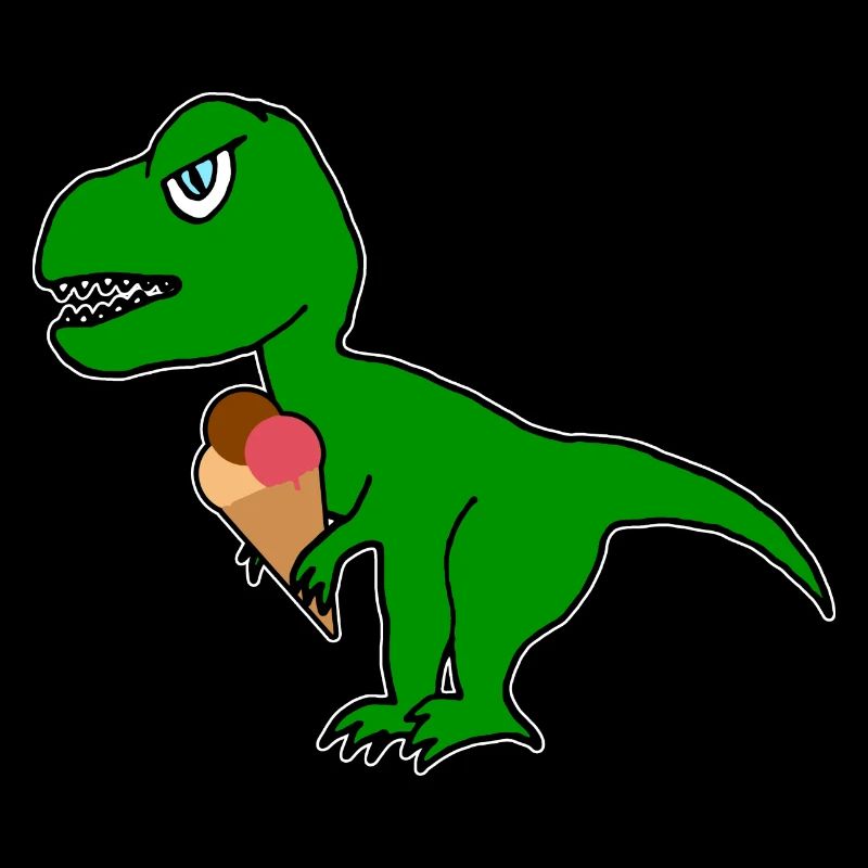 Dino avec cornet de crème glacée doux Tyrannosaurus avec glace