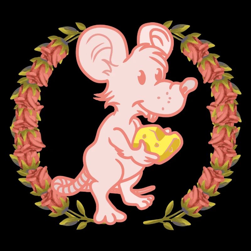 Mouse Birthday Gift Cheese Roses Congratulate