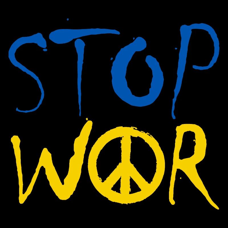 STOP WAR mit Peace Zeichen Peace Symbol – Ukraine