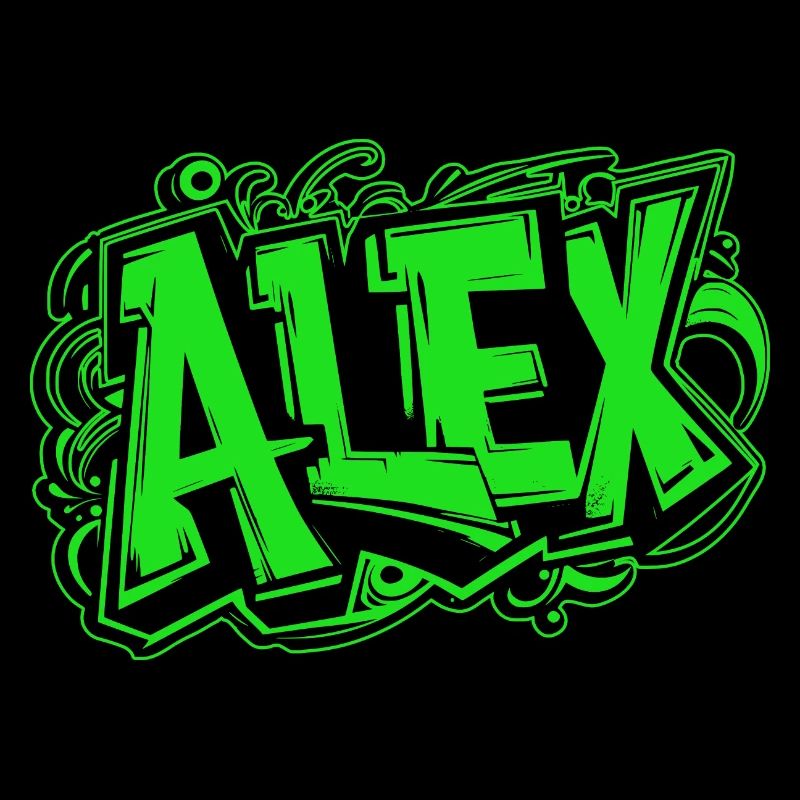 Alex Nom Graffiti Vert