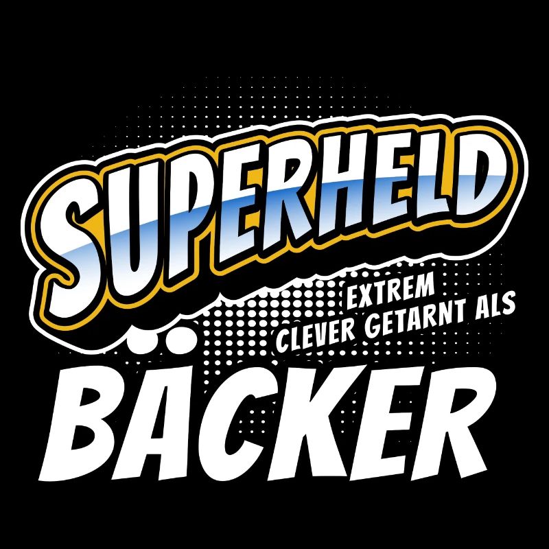 Superheld, clever getarnt als Bäcker